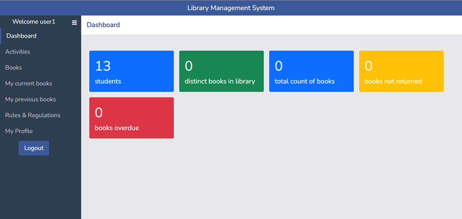 Web app for library operations inspired by hospital system architecture